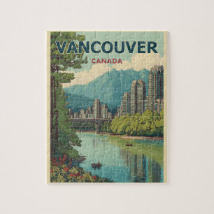 Vancouver Kanada Reise Kunst Vintage Puzzle