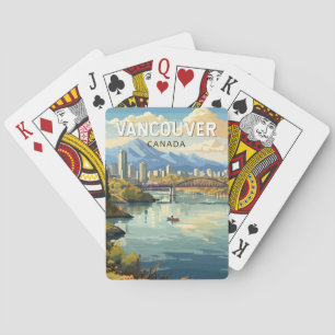 Vancouver Kanada Reise Kunst Vintage Spielkarten