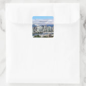 Vancouver Kanada Skyline Quadratischer Aufkleber (Tasche)