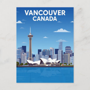 Vancouver Kanada Skyline Vintage Postkarte