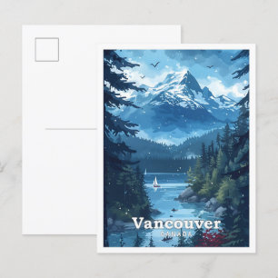 Vancouver Kanada Vintage-Kunst-Reiseillustration Postkarte
