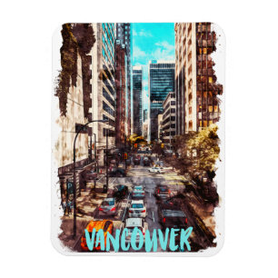 Vancouver Kanada Vintage Reise Skyline Magnet