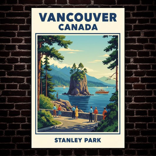 Vancouver, Kanada: Vintage Travel Poster der 60er