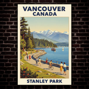 Vancouver, Kanada: Vintage Travel Poster der 60er 