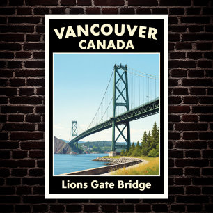 Vancouver, Kanada: Vintage Travel Poster der 60er 