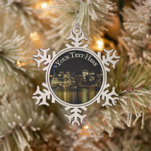 Vancouver Kanada Weihnachtsschmuck Personalisiert Schneeflocken Zinn-Ornament