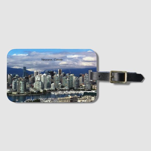 Vancouver, kanadische Skyline Gepäckanhänger (Vorderseite (Horizontal))