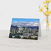 Vancouver, kanadische Skyline Karte (Gelbe Blume)