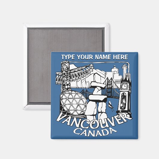 Vancouver Kühlschrankmagnete Personalisiert Souven Magnet (Vorderseite/Rückseite)