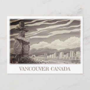 Vancouver Kunst Postkarte Vancouver Inukshuk Karte