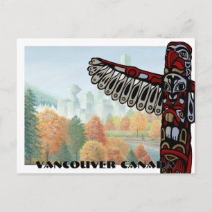 Vancouver-Kunstpostkarte Vancouver-Totempfahl-Kart Postkarte