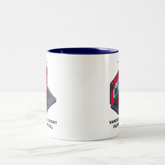 Vancouver Kurzes Filmfestival - Kaffee-Tasse Zweifarbige Tasse (Mittel)