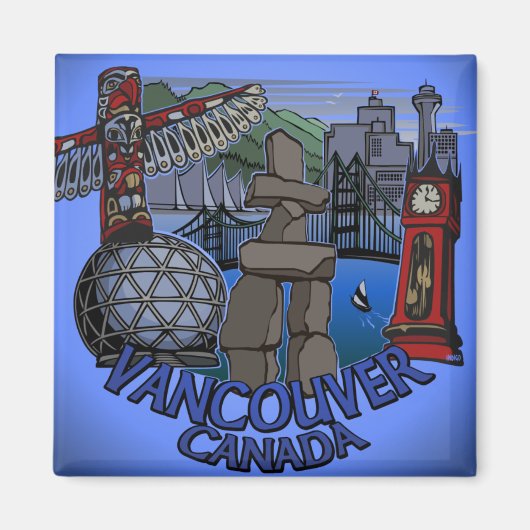 Vancouver Magnet BC Souvenir Sehenswürdigkeit Kuns (Vorne)