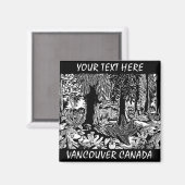 Vancouver Magnet Souvenir Stanley Park Forest Gift (Vorderseite/Rückseite)