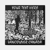 Vancouver Magnet Souvenir Stanley Park Forest Gift (Vorne)