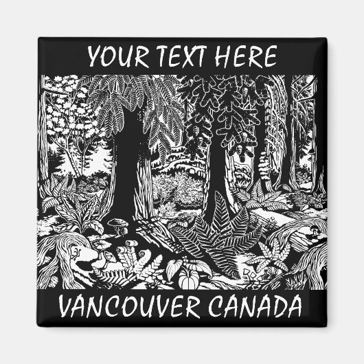 Vancouver Magnet Souvenir Stanley Park Forest Gift (Vorne)