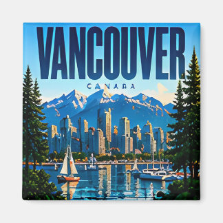 🏔 Vancouver Moderne Küstenstadt Style 🏔 Magnet