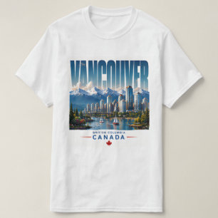 🏔 Vancouver Moderne Küstenstadt Style 🏔 T-Shirt