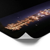 Vancouver Night Panorama Poster (Ecke)