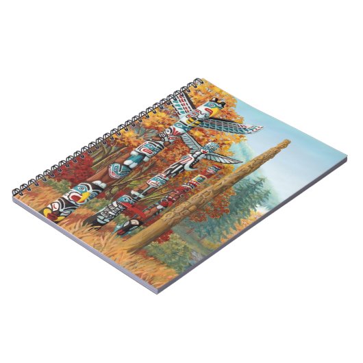 Vancouver Notebook Totem Pole Art Journal & Books Notizblock (Linke Seite)