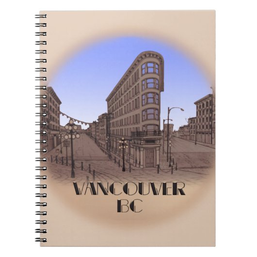 Vancouver Notebook Vancouver Gastown Souvenir Notizblock (Vorderseite)