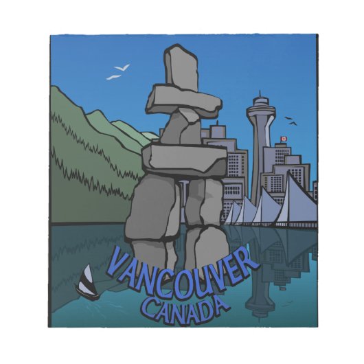 Vancouver Notepad Vancouver Sehenswürdigkeiten Sou Notizblock (Vorderseite)