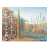 Vancouver Notepad Vancouver Totem Polen Souvenir Notizblock (Vorderseite)