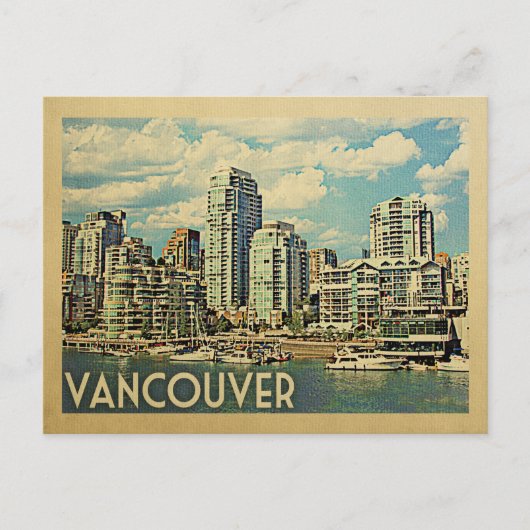 Vancouver Postcard Canada Vintage Travel Postkarte (Vorderseite)