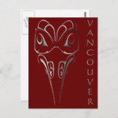 Vancouver Postkarten Totem Pole Sehenswürdigkeiten (Vorne/Hinten)