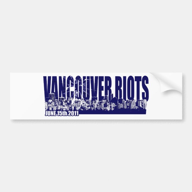 Vancouver randaliert 2011 autoaufkleber (Vorne)