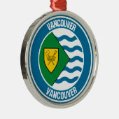 Vancouver Round Emblem Ornament Aus Metall (Rechts)