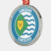 Vancouver Round Emblem Ornament Aus Metall (Links)