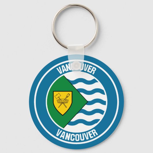 Vancouver Runde Emblem Schlüsselanhänger (Vorderseite)