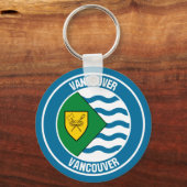 Vancouver Runde Emblem Schlüsselanhänger (Vorderseite)