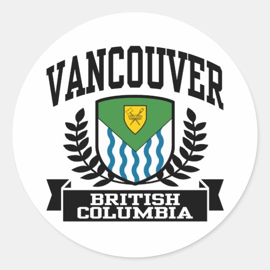 Vancouver Runder Aufkleber (Vorderseite)