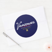 Vancouver Script Runder Aufkleber (Umschlag)