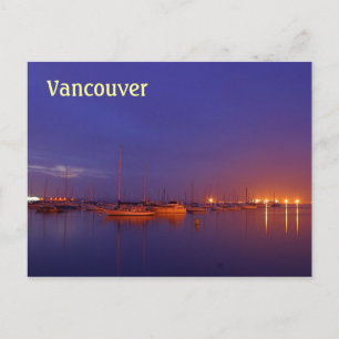 Vancouver Segelboote in Jachthafen bei Ankunft Pos Postkarte