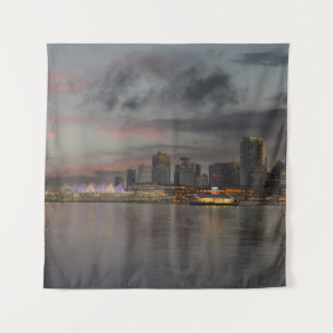 Vancouver Skyline bei Sunset Poster Wandteppich