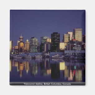 Vancouver-Skyline, Britisch-Columbia, Kanada Magnet
