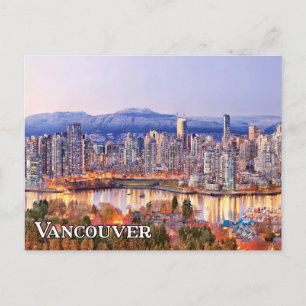 Vancouver Skyline, British Columbia, Kanada Postkarte