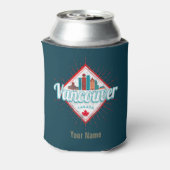 Vancouver Skyline British Columbia Retro Kanada Dosenkühler (Kanne Rückseite)