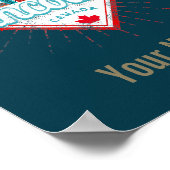 Vancouver Skyline British Columbia Retro Kanada Poster (Ecke)