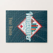 Vancouver Skyline British Columbia Retro Kanada Puzzle (Horizontal)