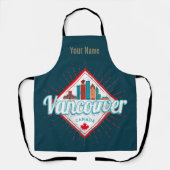 Vancouver Skyline British Columbia Retro Kanada Schürze (Vorderseite)