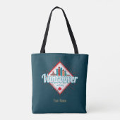 Vancouver Skyline British Columbia Retro Kanada Tasche (Rückseite)