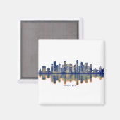 Vancouver Skyline Magnet (Vorderseite/Rückseite)