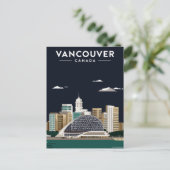 Vancouver Skyline Night Elegance Postkarte (Stehend Vorderseite)