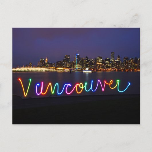 Vancouver Skyline Postcard Postkarte (Vorderseite)