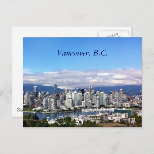 Vancouver Skyline Postkarte (Vorne/Hinten)
