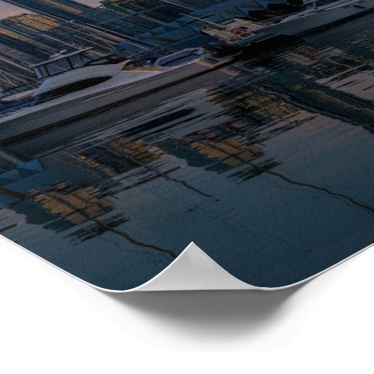Vancouver Skyline - Yachthafen bei Sunset Poster (Ecke)